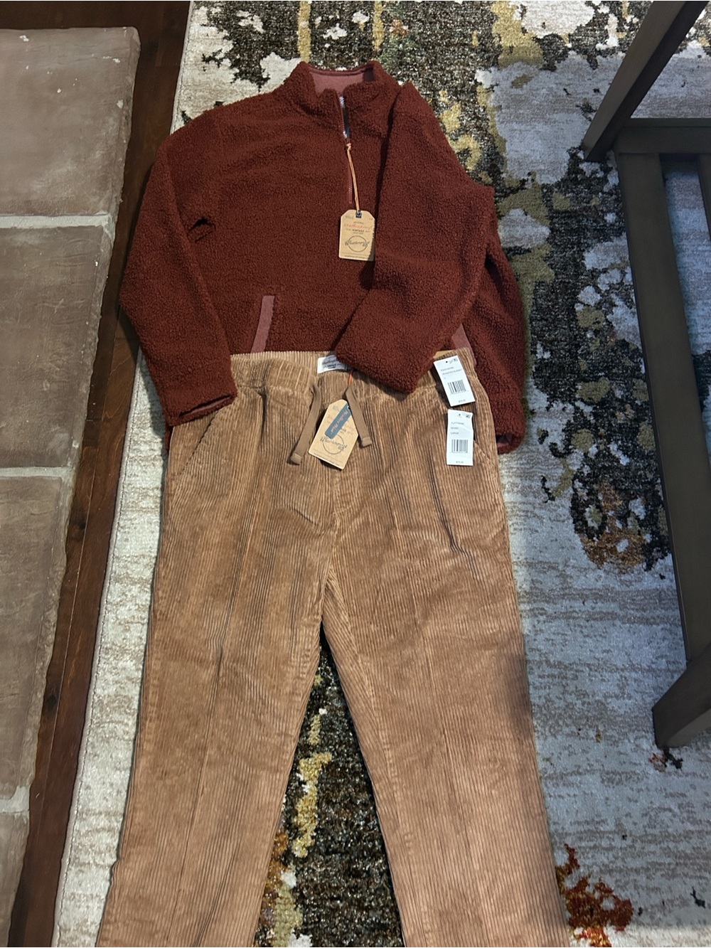Weatherproof Vintage Corduroy Pants SET in Light Brown